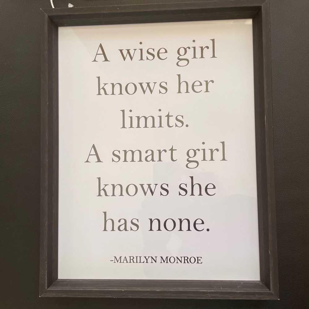 Inspirational Quote Wall Art - Black Frame